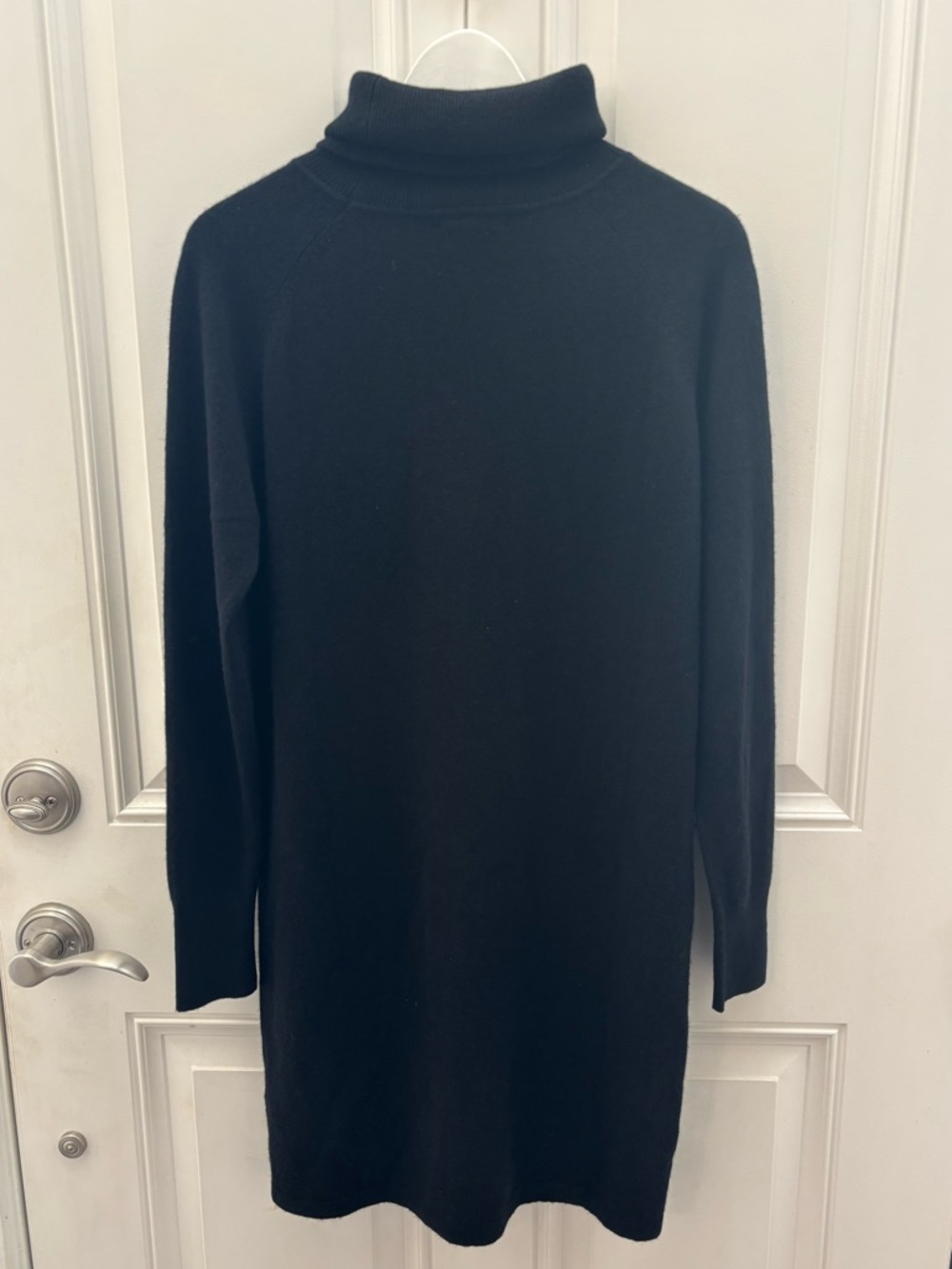 Quince Mongolian Cashmere Turtleneck Sweater Dress Black M - Picture 9 of 13